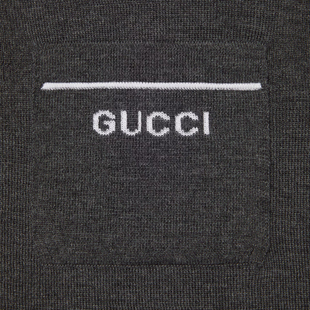 Gucci intarsia detail on the chest pocket