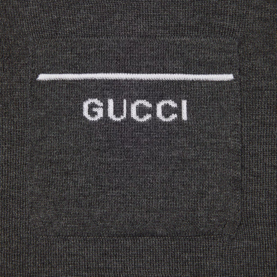 Gucci intarsia detail on the chest pocket