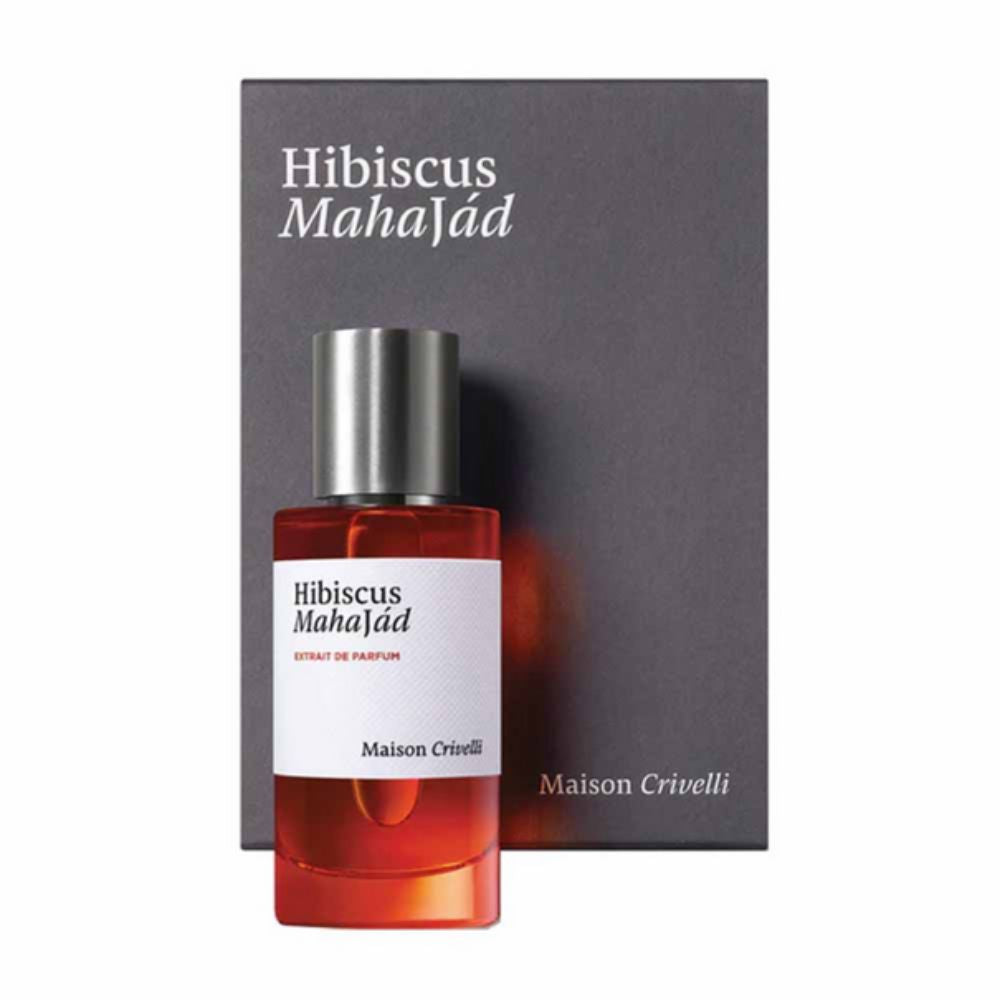 Hibiscus Mahajad 50mL Parfum by Maison Crivelli along with its Packing