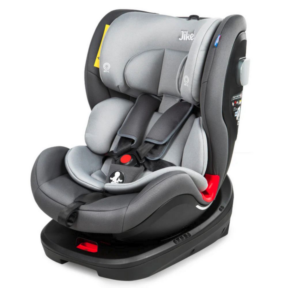 Jikel Saturn Rotating All-in-One IsoFix Grey Baby Car Seat with Side I ...