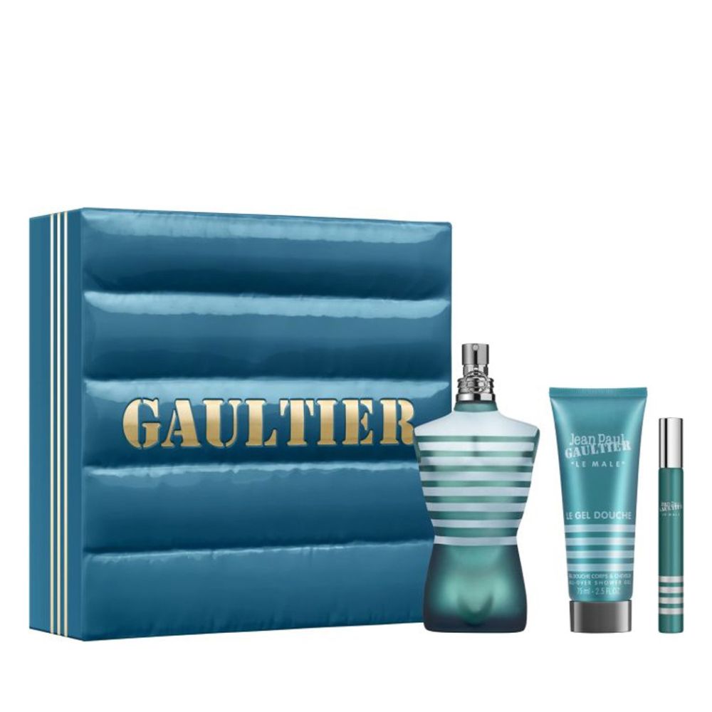 Gift Set of Le Male EDT 125mL & 10mL along with Shower Gel 75mL and Tin Box