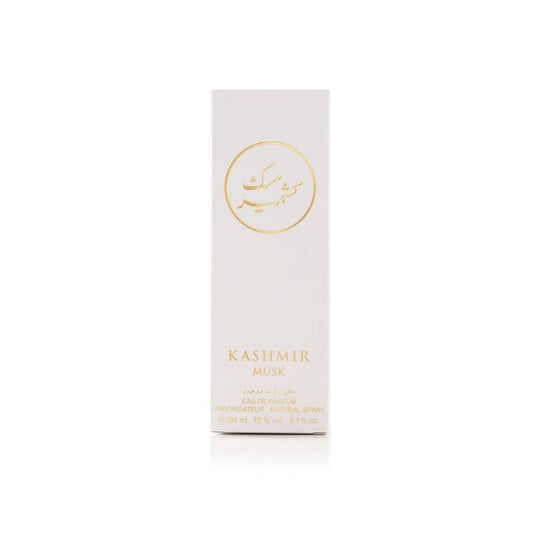 A Box of EDP 200mL bottle of Kashmir Musk perfume by Arabian Oud 