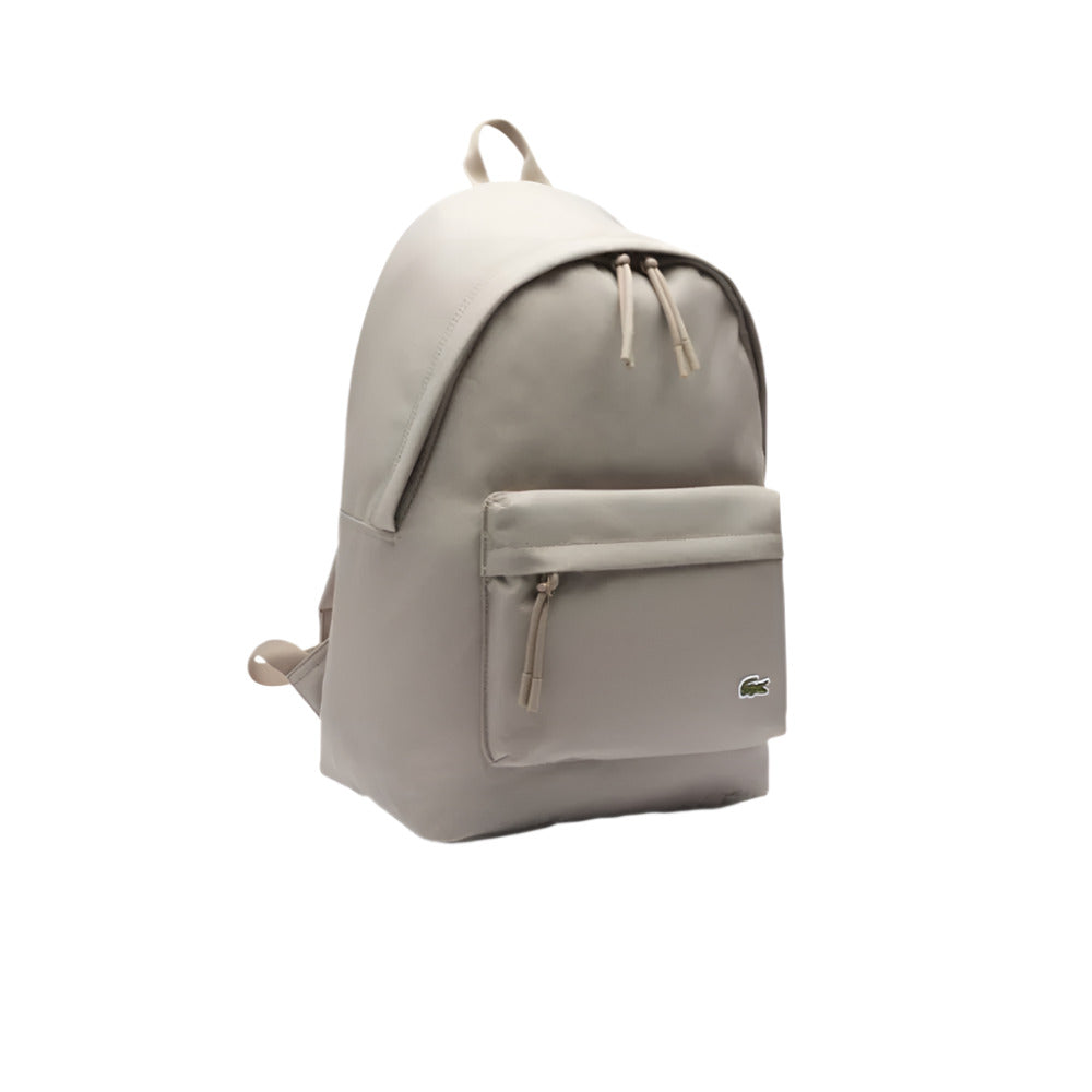 LACOSTE Neocroc Biege Backpack from a tilted angle