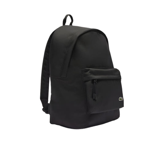 LACOSTE Neocroc Black Backpack from a tilted angle