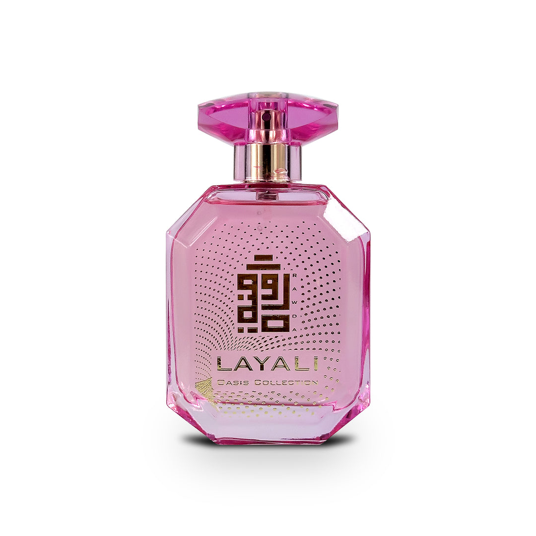 A  EDP 110mL bottle of Layali fragrance by Rawda