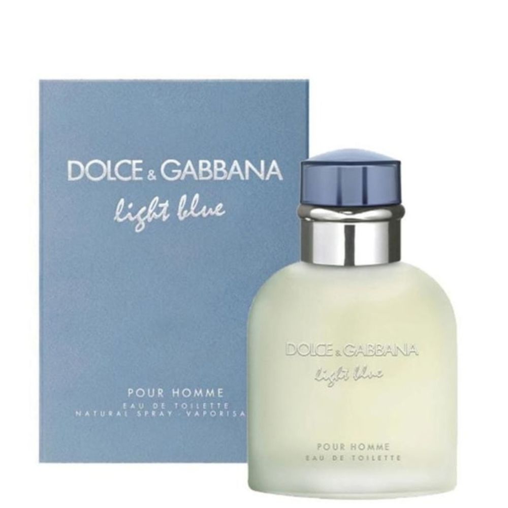 An EDT 125mL bottle of Light Blue For Men by Dolce&Gabbana along with the Box