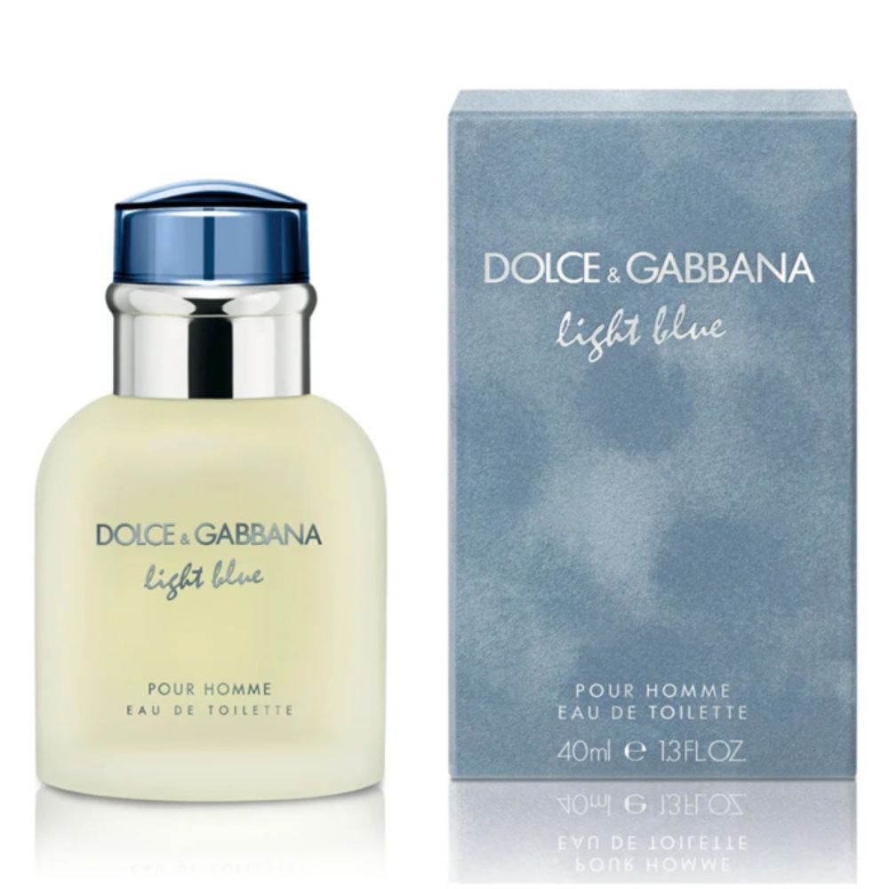 An EDT 40mL bottle of Light Blue For Men by Dolce&Gabbana along with the Box