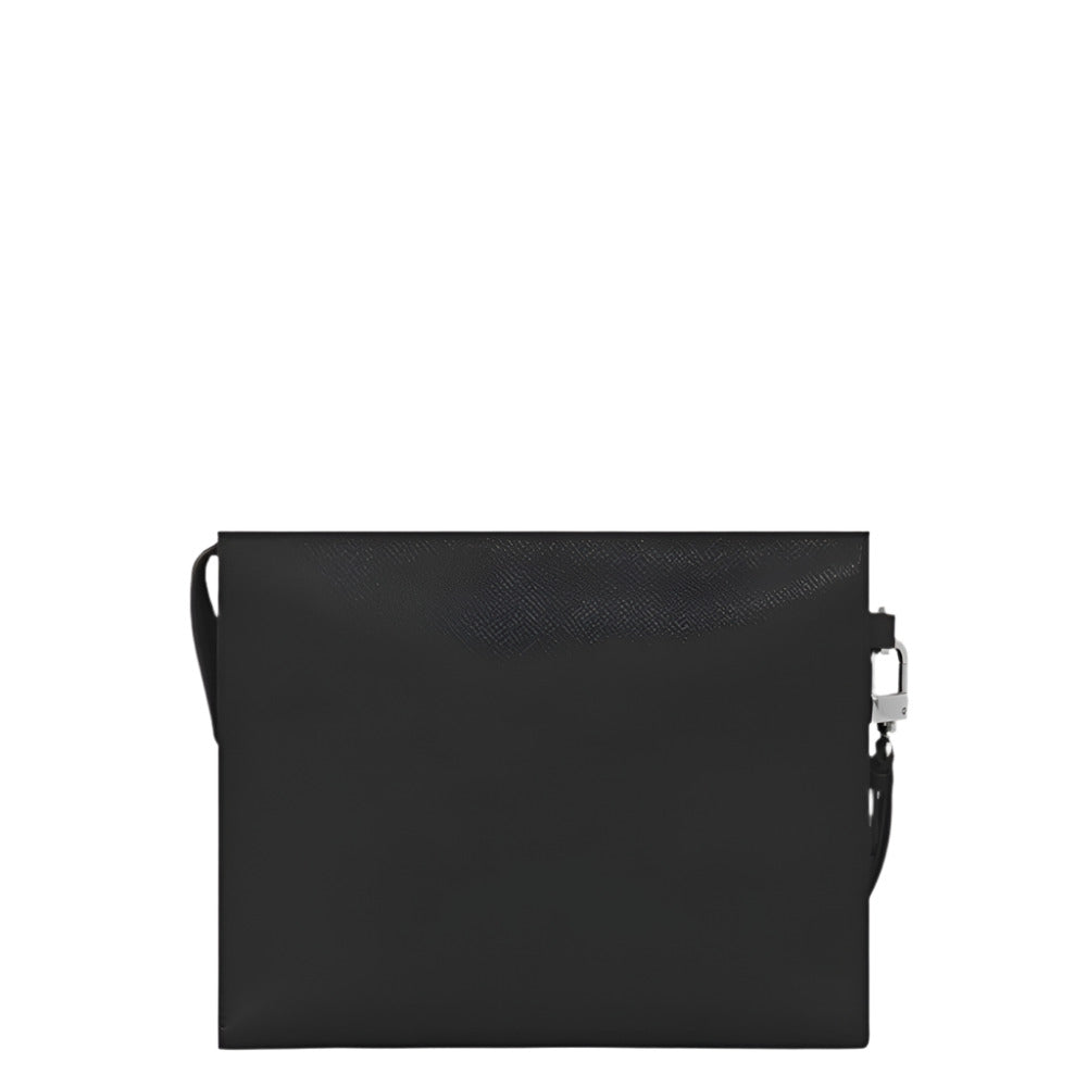 Montblanc Sartorial Black Saffiano Leather Pochette with Detachable Handle