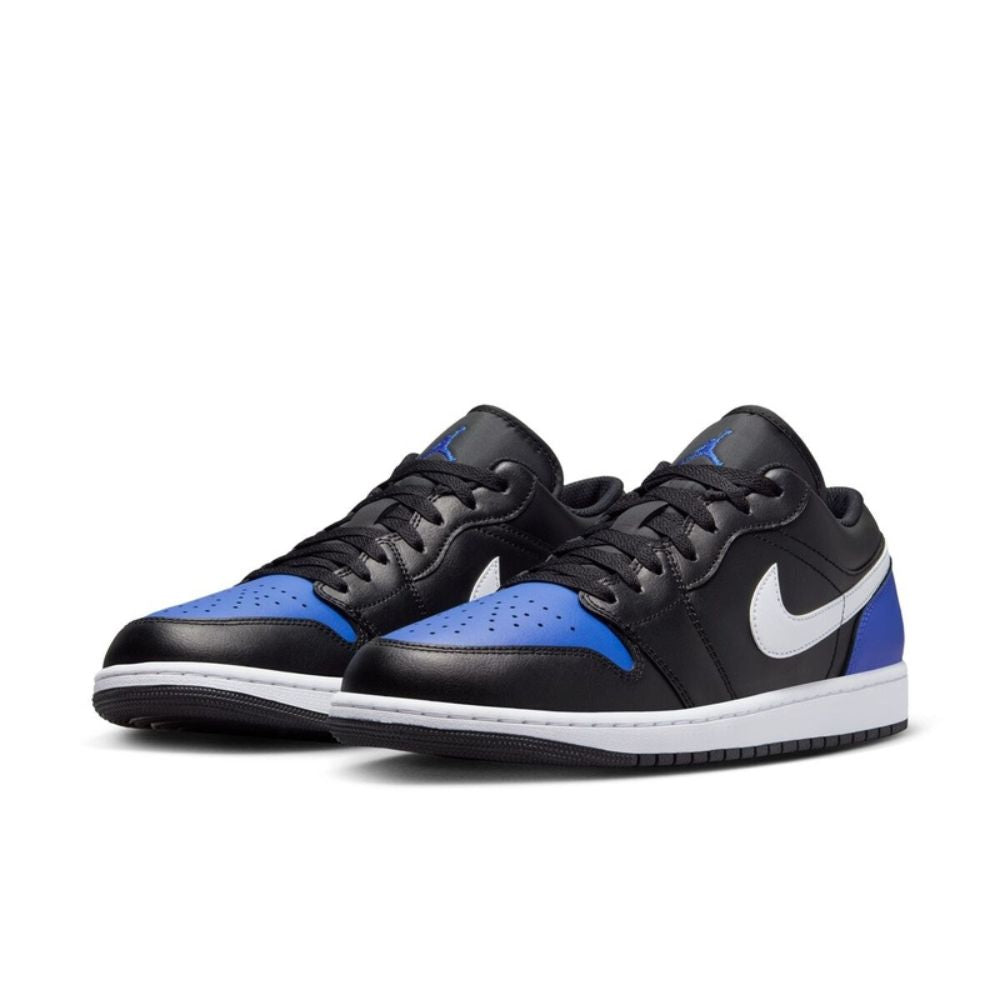 A Pair of Men's AIR JORDAN 1 Low "Black Royal Toe" Sneakers