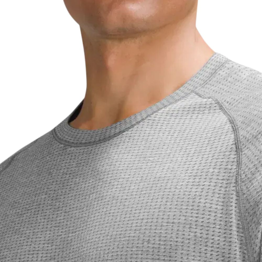Neckline of Metal Vent Tech Short Sleeve T-Shirt worn by a male model