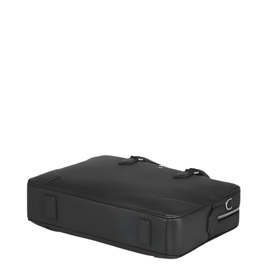 Montblanc Grain Leather Black Document Case with Removable Strap