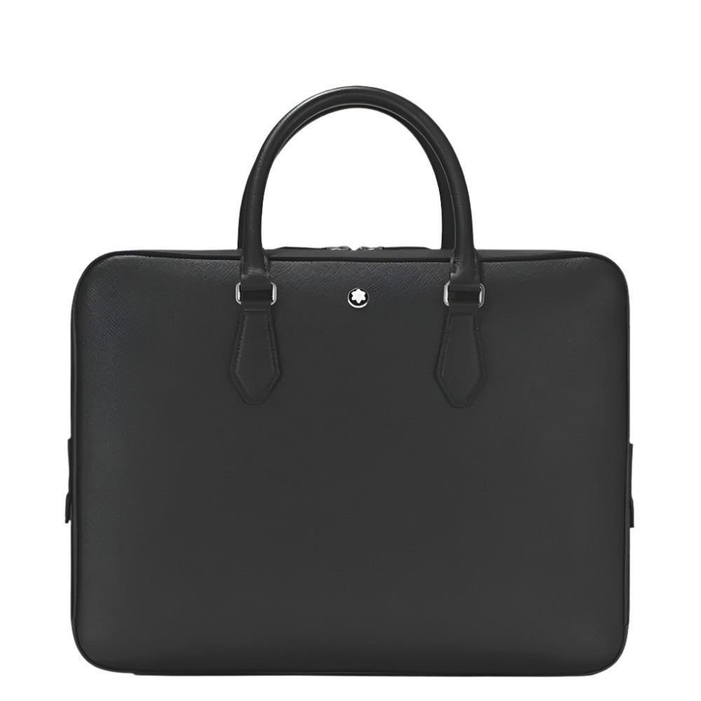 Montblanc Large Padded Sartorial Leather Document Bag with Shoulder Strap