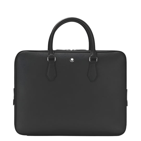 Montblanc Large Padded Sartorial Leather Document Bag with Shoulder Strap