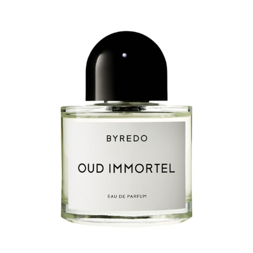 An EDP 100mL bottle of Oud Immortel perfume by Byredo