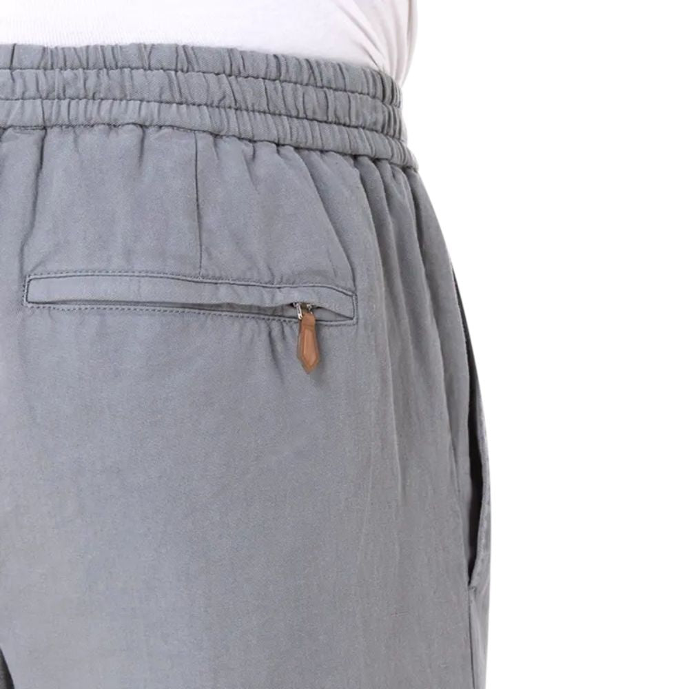 Close up view of Back pocket and waistline of PT TORINO Drawstring-Waist Cotton Joggers