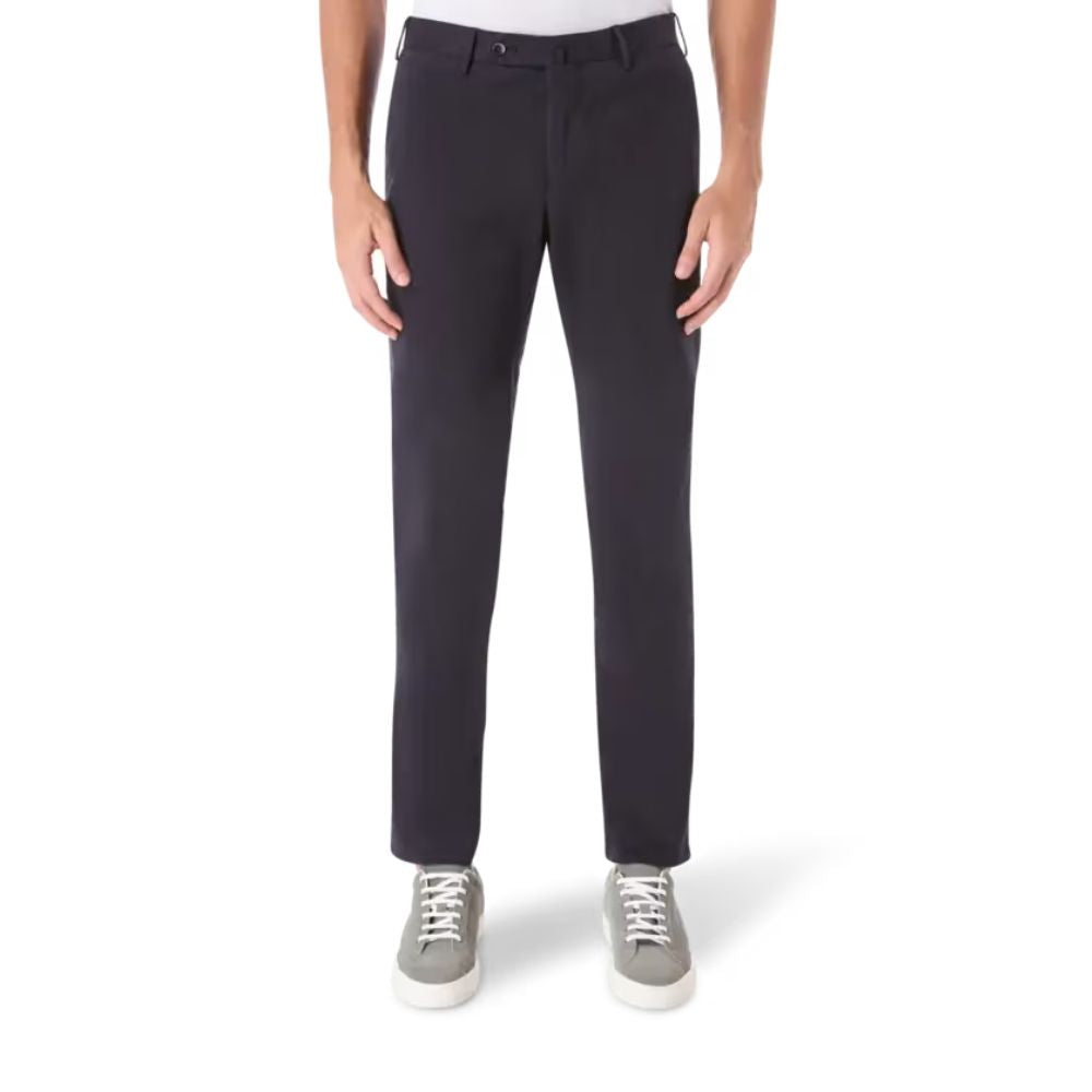 PT TORINO Slim Flannel Anthracite Trousers