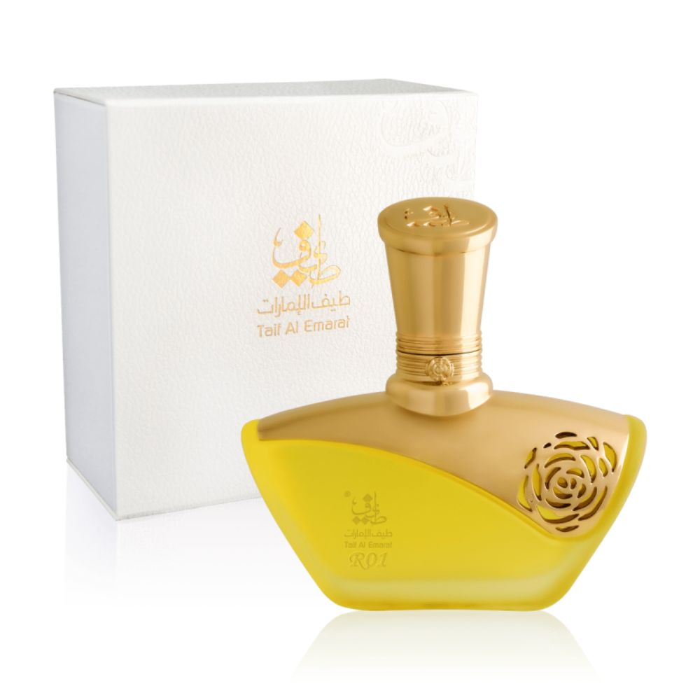 An EDP 60mL bottle of R01 perfume by Taif Al Emarat along with its Box