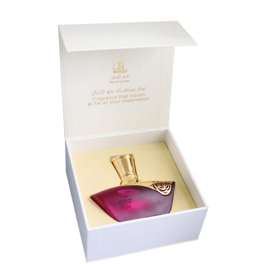 An EDP 60mL bottle of R04 by Taif Al Emarat in its Box