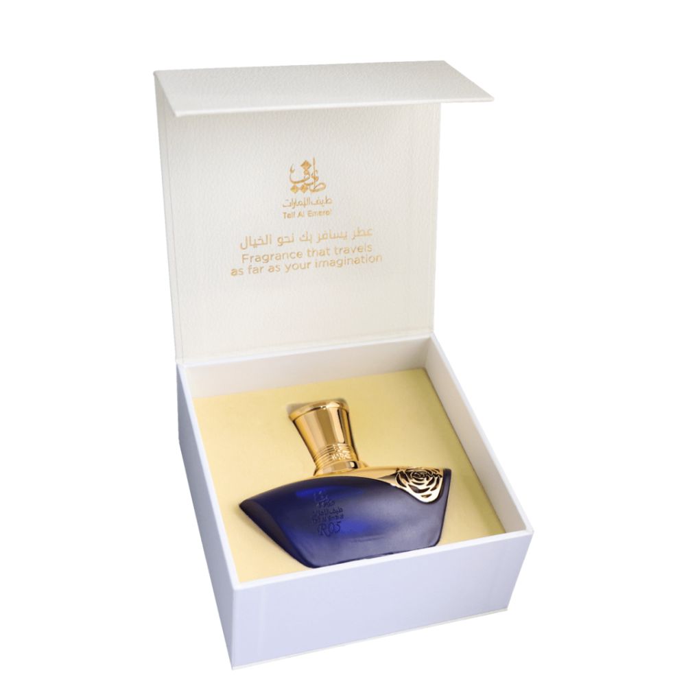 An EDP 60mL bottle of R05 by Taif Al Emarat in its Box