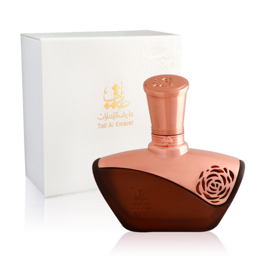 An EDP 60mL bottle of R07 perfume by Taif Al Emarat along with its Box