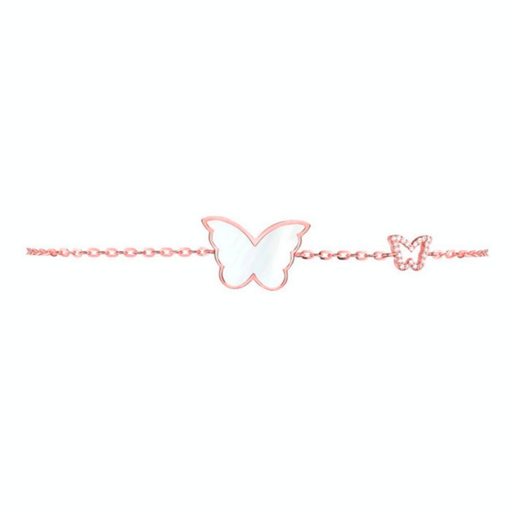 Samra Classic Butterfly Rose Gold Mother of Pearl Single Bracelet