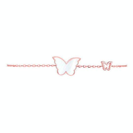 Samra Classic Butterfly Rose Gold Mother of Pearl Single Bracelet