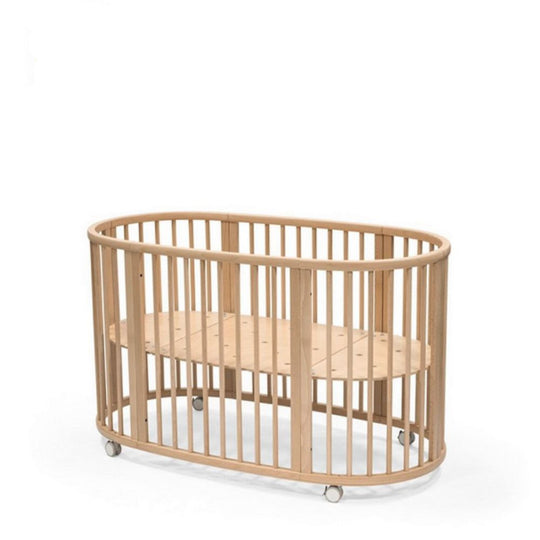 Stokke Sleepi Bed Natural - Adjustable & Mobile Scandinavian Design Crib with Lockable Wheels