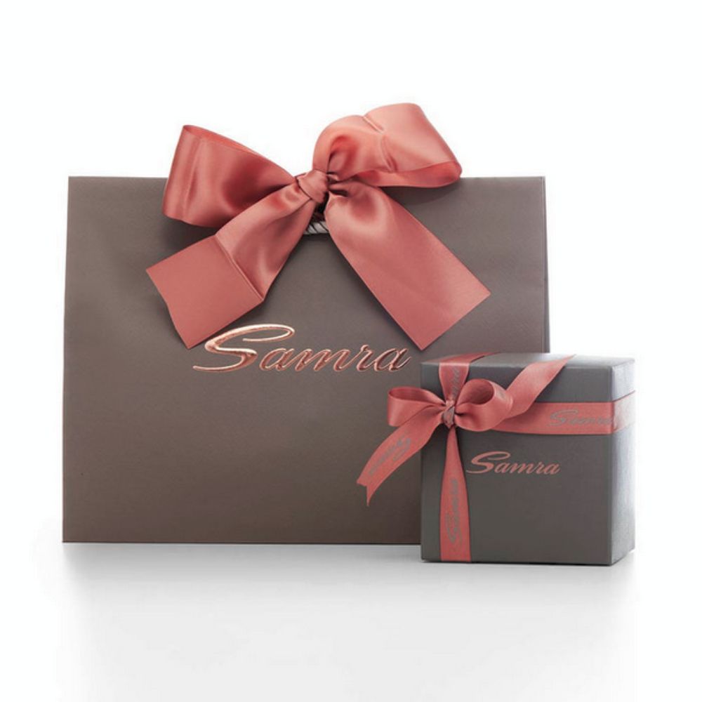 Gift Box of Samra Azm Yellow Gold Tiger Eye Bangle