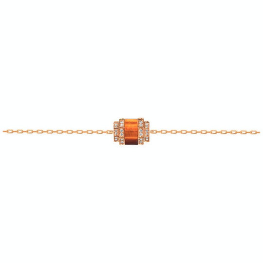 Samra Azm Yellow Gold Tiger Eye Single Bracelet