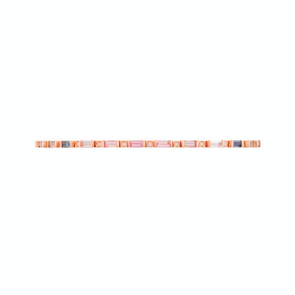 Samra Noor Rose Gold Baguette Sapphire Small Bracelet