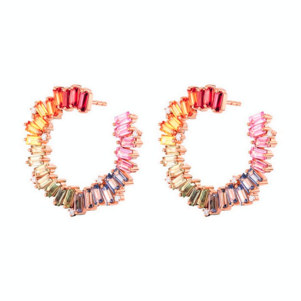 Samra Noor Rose Gold Sapphire Earring