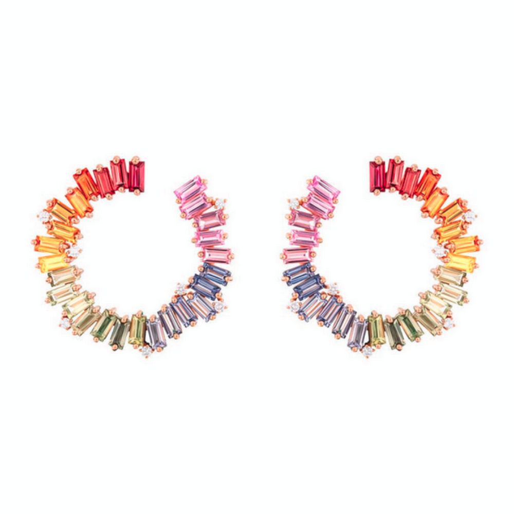 Samra Noor Rose Gold Sapphire Earring