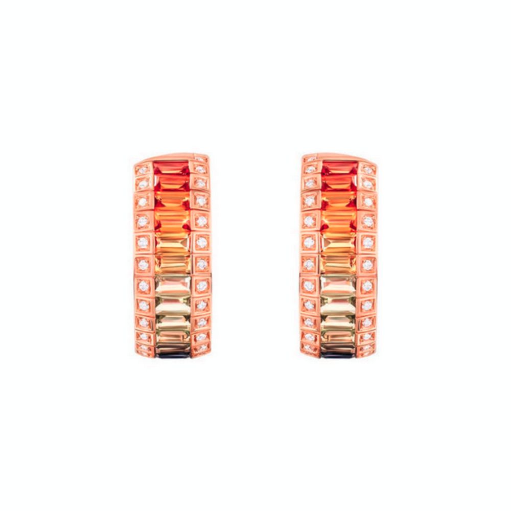 Samra Noor Rose Gold Sapphire Hoop Earring
