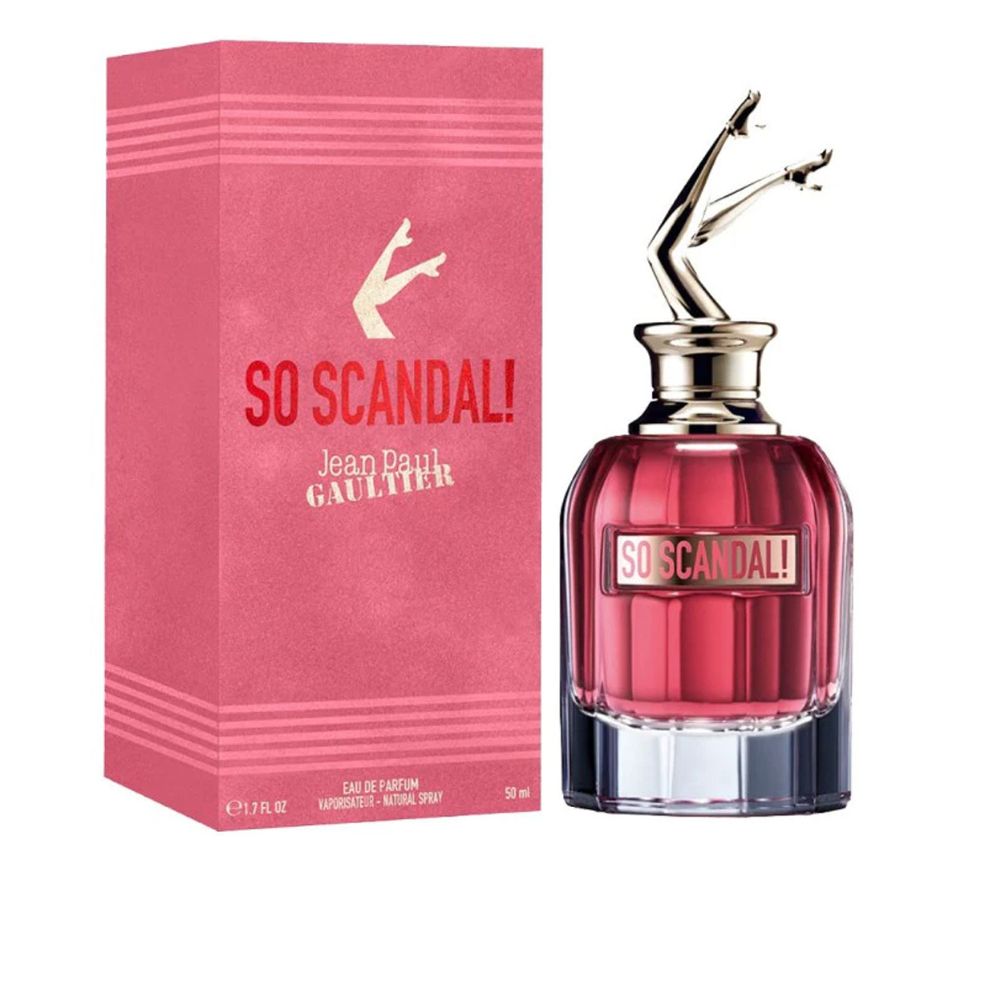 An EDP 50mL bottle of So Scandal by Jean Paul Gaultier along with its Box