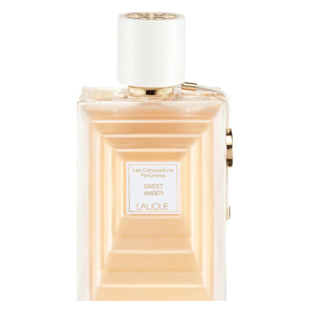 An EDP 100mL bottle of Sweet Amber by Lalique