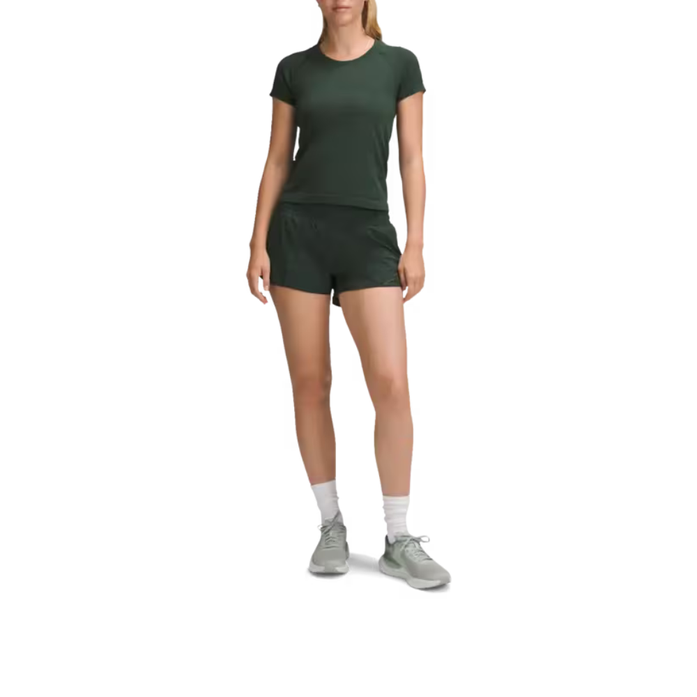 A lady model wearing LULULEMON Swiftly Tech Short Sleeve T-Shirt 2.0