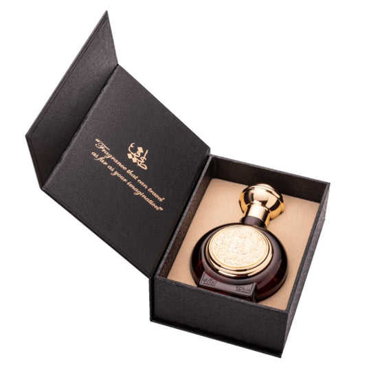 An EDP 75mL bottle of T11 perfume by Taif Al Emarat kept in its open Box