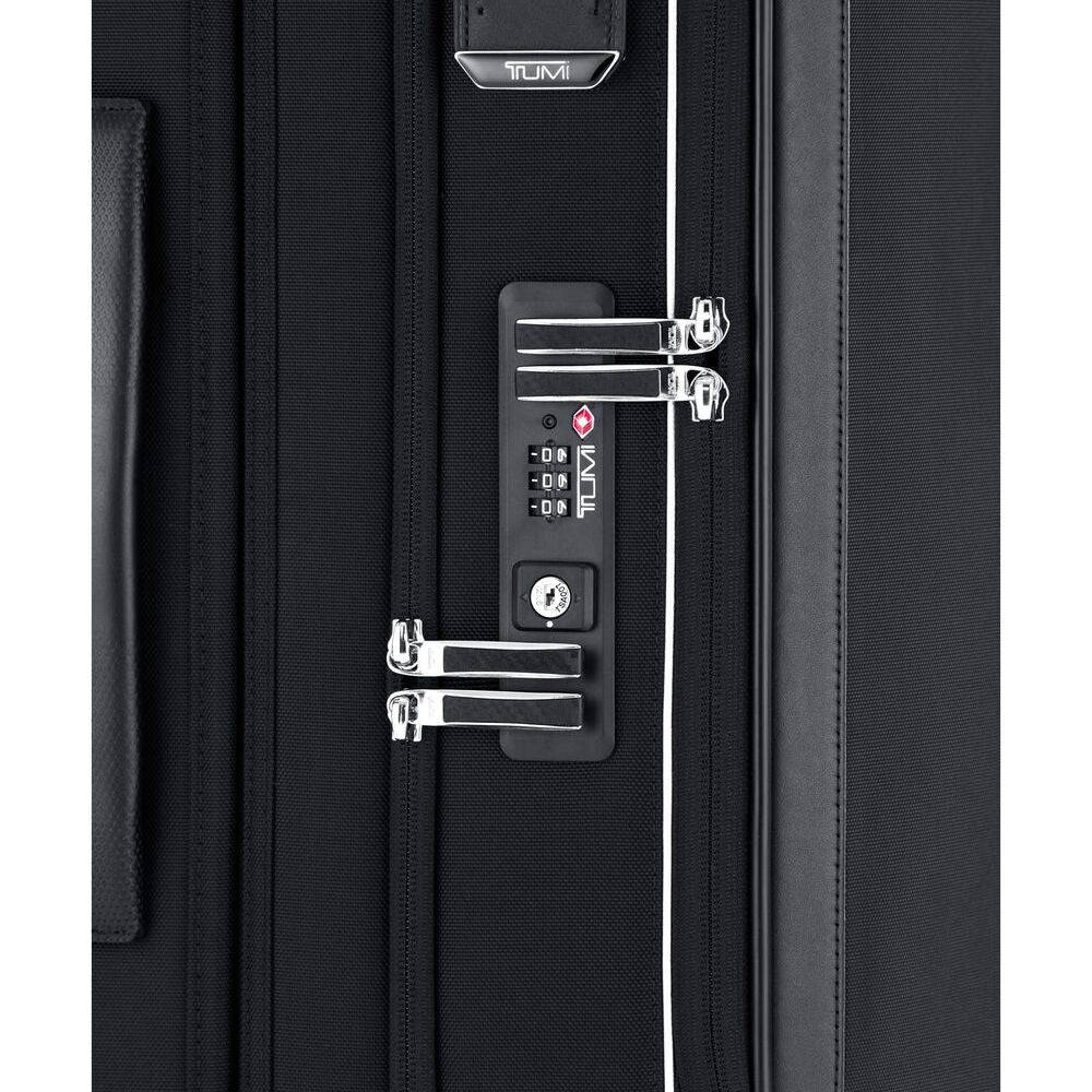 Close-up short of combination lock on TUMI Versatile Alpha 3 Packing Case: Model 158994-6153