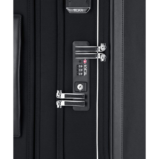 Close-up short of combination lock on TUMI Versatile Alpha 3 Packing Case: Model 158994-6153