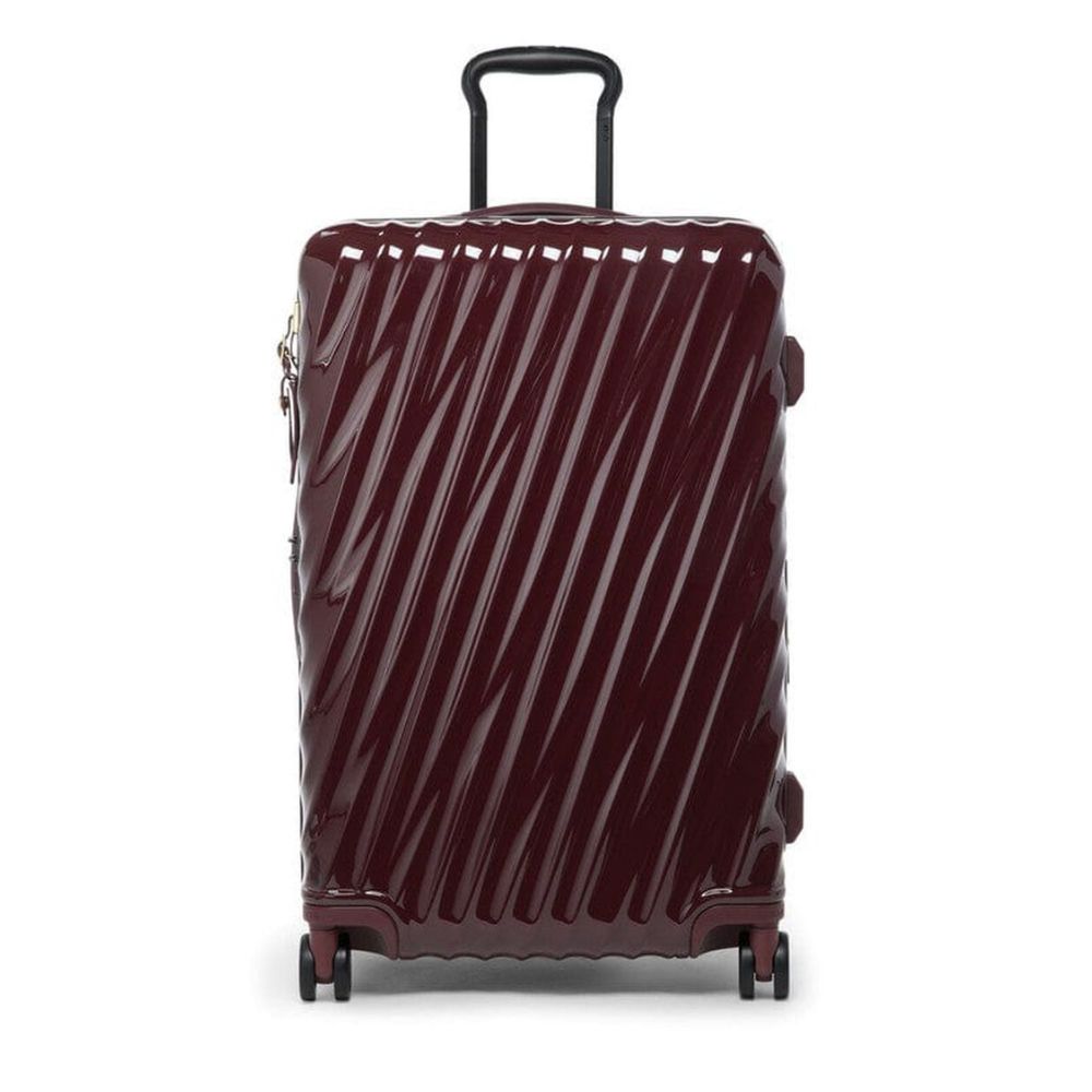 Wine color TUMI 19 Degree Expandable Case on a white background