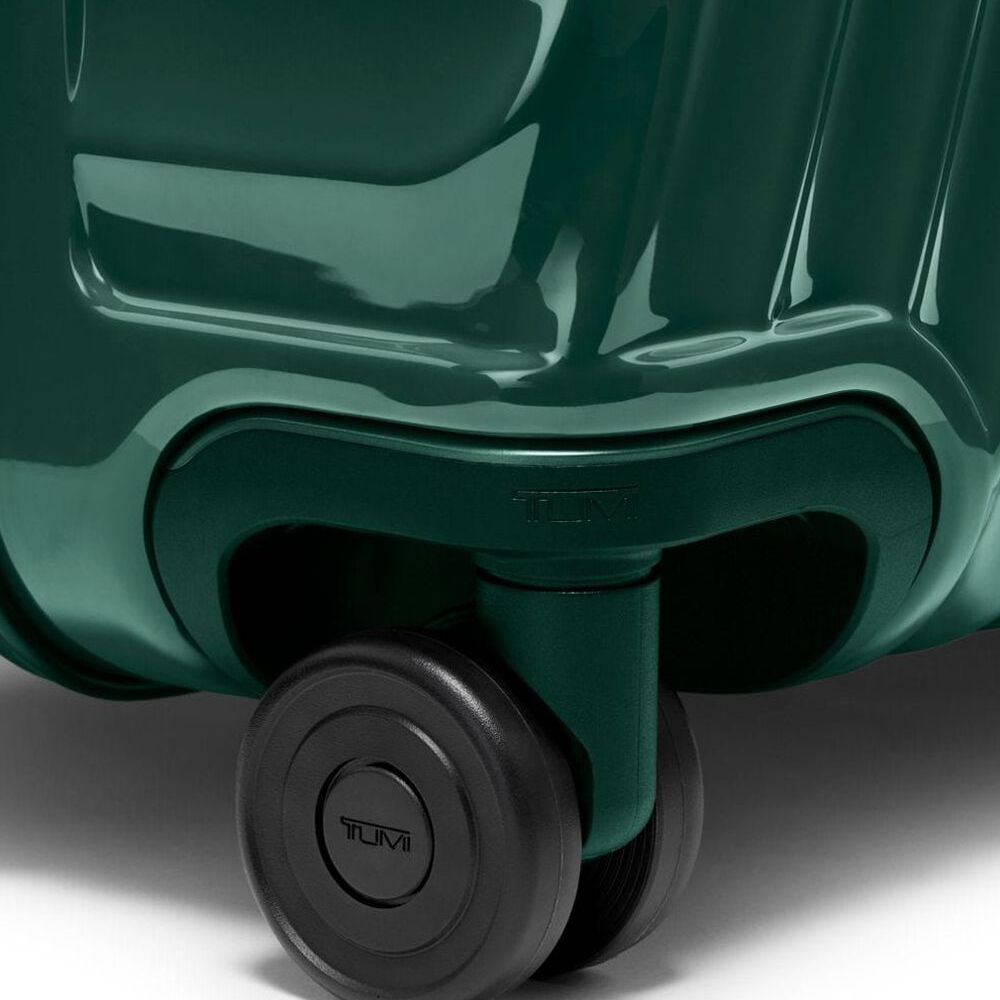 Close up of the wheel on TUMI Iconic Alpha 3 Packing Case: Model Number 139686-1596