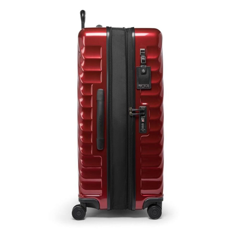 Side view of TUMI Iconic Alpha 3 Packing Case With Ballistic Nylon and Dual Wheels: Model Number 139686-1596