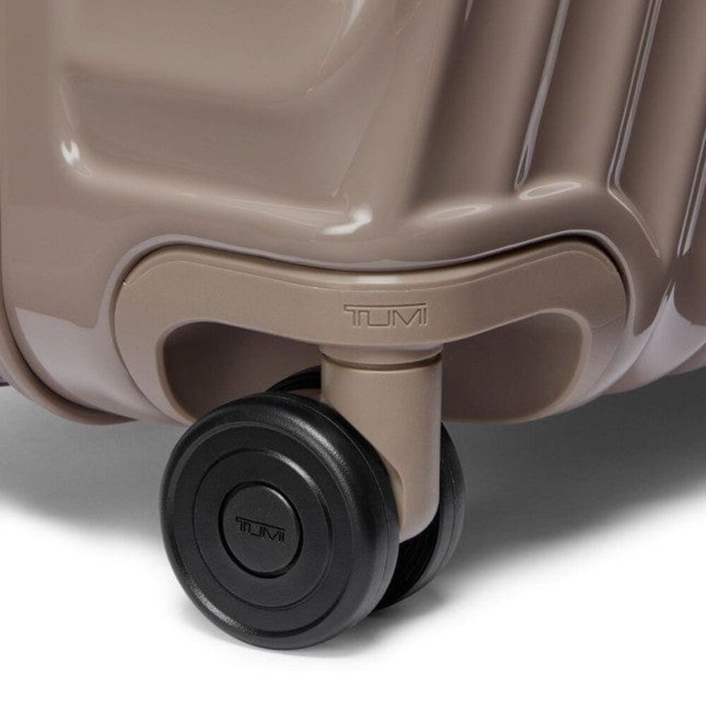 Close up of the wheel on TUMI Iconic Alpha 3 Packing Case: Model Number 139686-1596