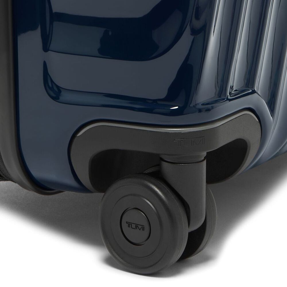 Close up of the wheel on TUMI Iconic Alpha 3 Packing Case: Model Number 139686-1596
