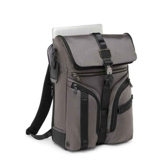 TUMI Alpha Bravo Surveillance Flap Backpack in Charcoal