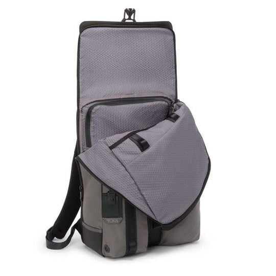 TUMI Alpha Bravo Surveillance Flap Backpack in Charcoal