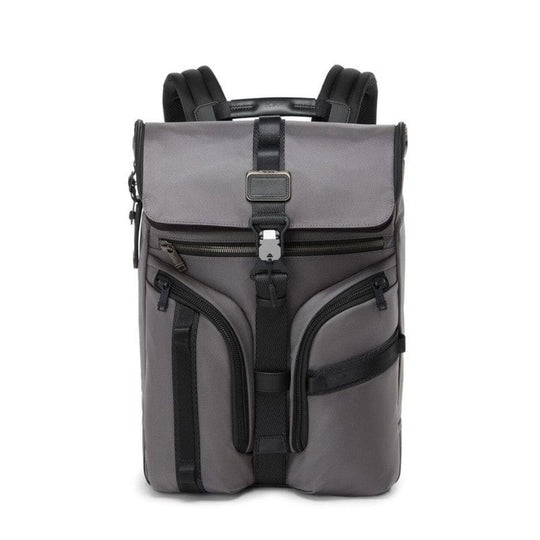 TUMI Alpha Bravo Surveillance Flap Backpack in Charcoal