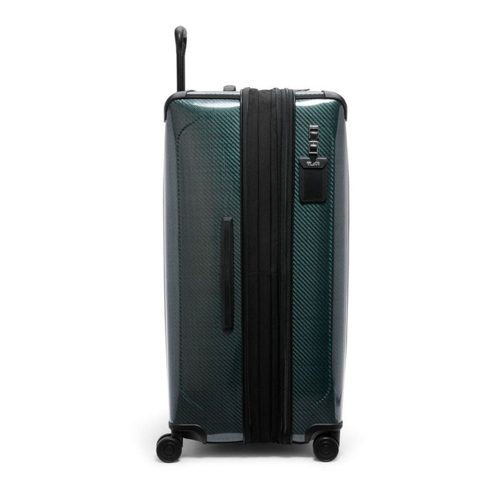 Side View of Emerald Variant of TUMI Tegra-Lite Extended Packing Case With USB-C And Spinner Wheels: Model Number 144794-1060 