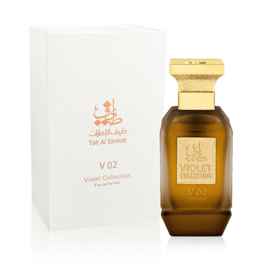 An EDP 75mL bottle of V02 Fighter by Taif Al Emarat along with its Box