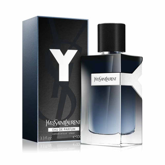 An EDP 100mL bottle of Y by Yves Saint Laurent  along with its box